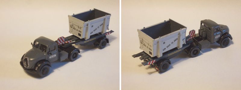 BZF mit Magirus-Hauber-Zugmaschine von Weinert/Preiser