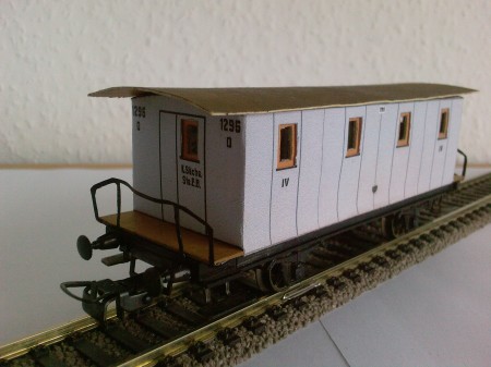 Modellfoto des s&auml;chs. Wagens