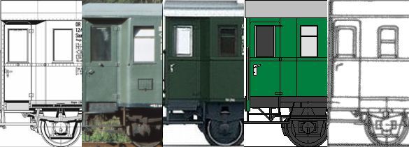 H�henma�vergleich Pwgs 41: Vorbild, Trix, Zeichnungen